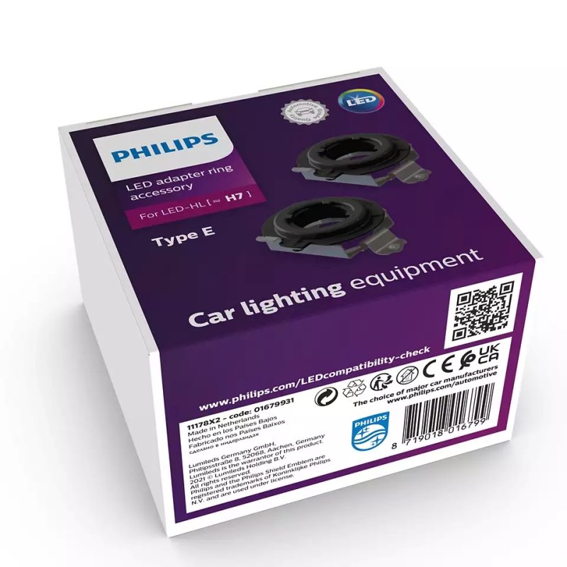 2x Philips Adapter-Ring Typ E für H7 LED 11178X2